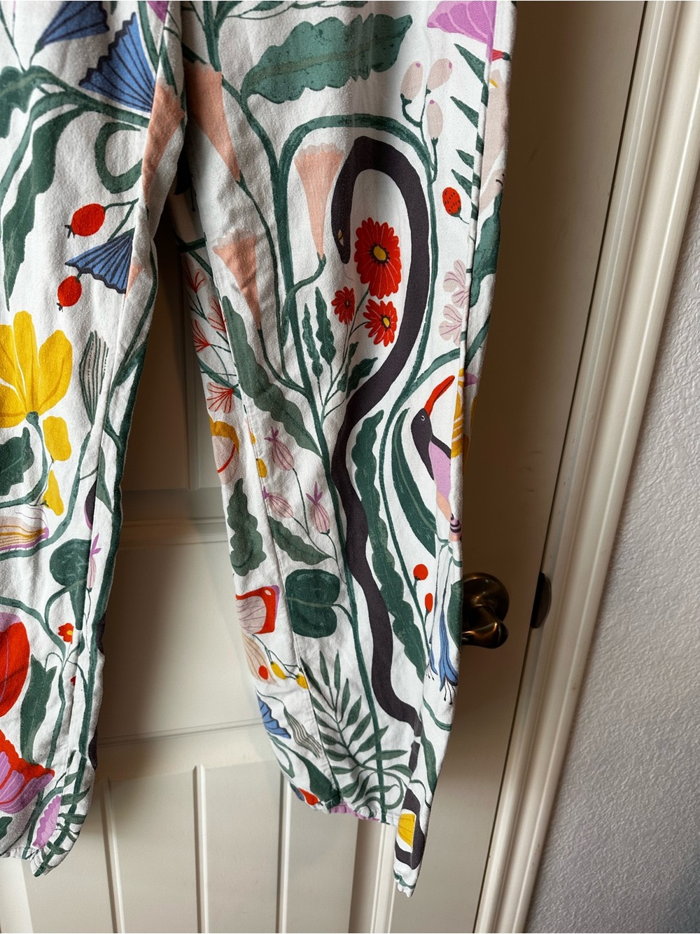 Megan Galante by Anthropologie Botanical Garden Floral Flannel Sleep Pants S - Picture 7 of 16